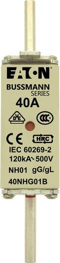 Sicherungseinsatz Niederspannung 40 A AC 500 V NH01 gL/gG IEC