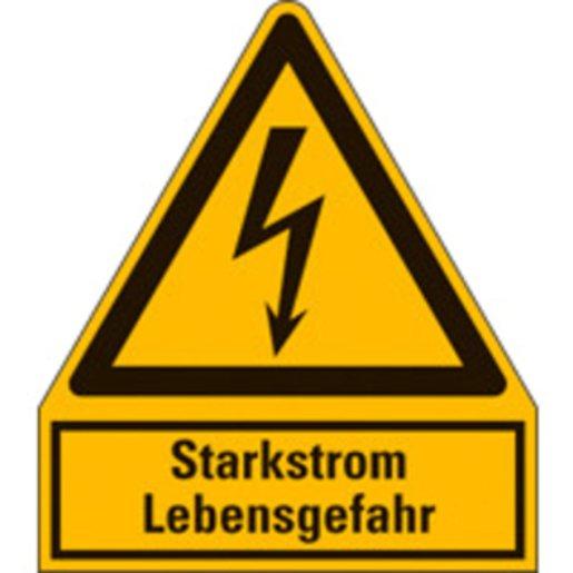 Warn-Kombischild Starkstrom Lebensgefahr Kunststoff 120x100mm