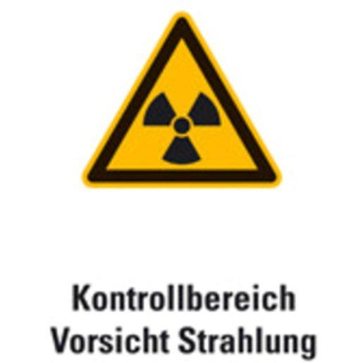 Warn-Kombischild Kontrollbereich Vorsicht Strahlung Kunstst. 200x150mm