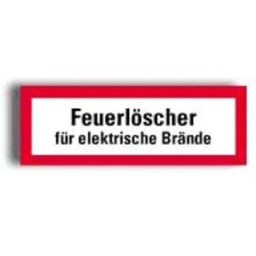 Feuerwehrsch. Feuerlöscher für elektr. Brände Folie selbstkl. 74x210mm