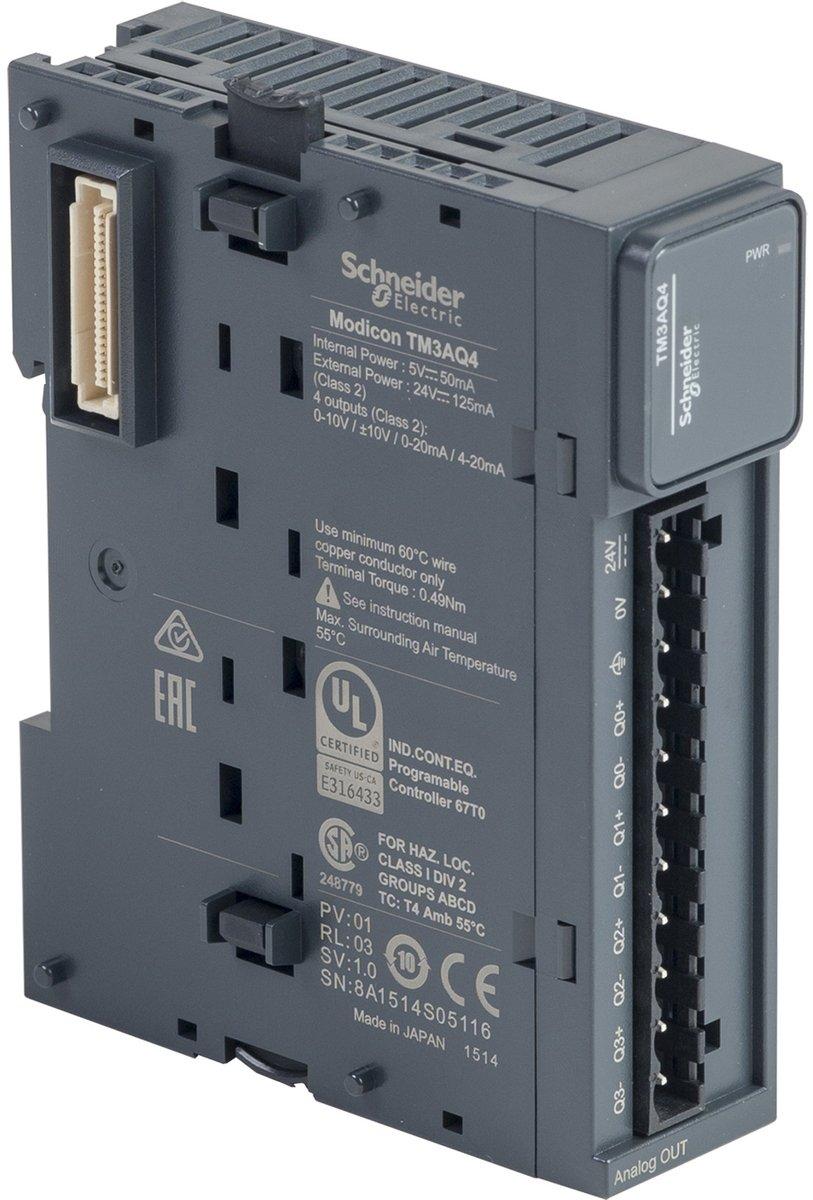 Analoges Ausgangsmodul Modicon TM3 4 Ausgänge Spannung / Strom Auflösung 12 Bit