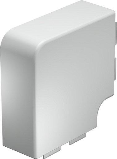 Flachwinkelhaube 60x130mm PVC reinweiß RAL 9010