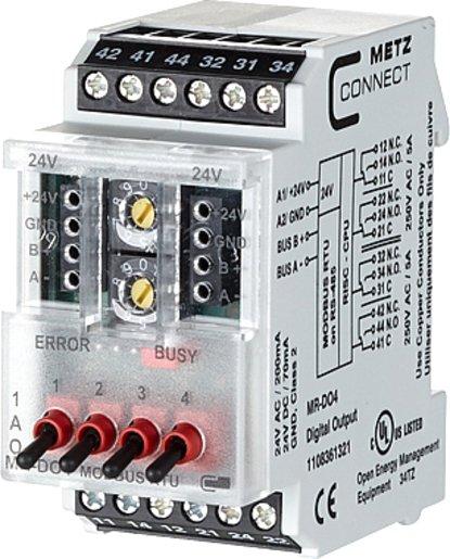 Modbus Modul RTU mit 4 digitalen Relaisausgängen MR-DO4