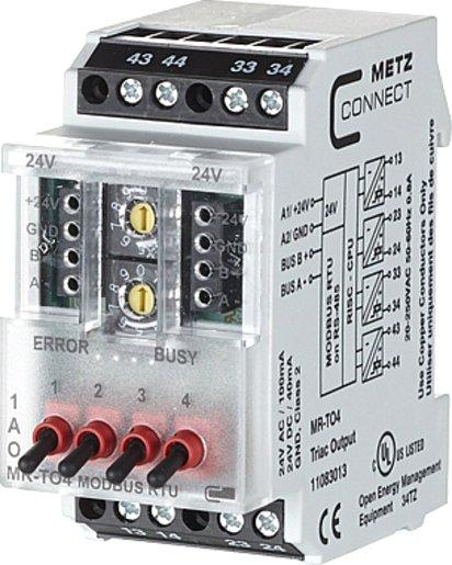 Modbus Modul RTU mit 4 digitalen Triacausgängen MR-TO4