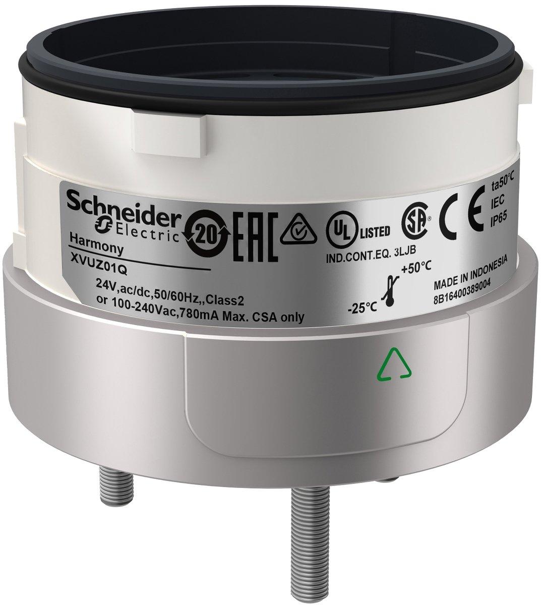 Direktmontageplatte Harmony XVU modular 3 x M4 60mm silber 24V ACDC 110-240V AC