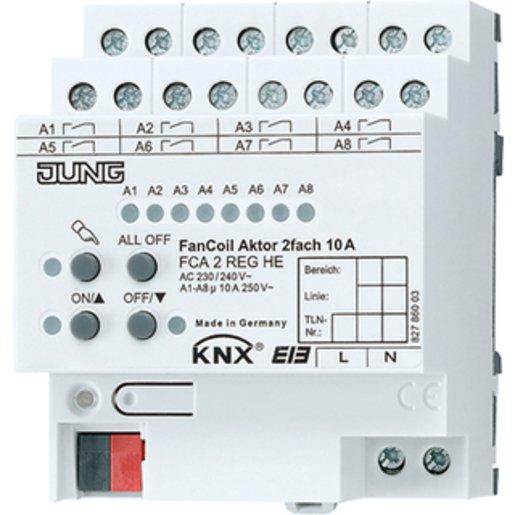 KNX Fan-Coil-Aktor 2fach Nennspannung: AC 230/240 V ~ 50/60 Hz 2 Schli