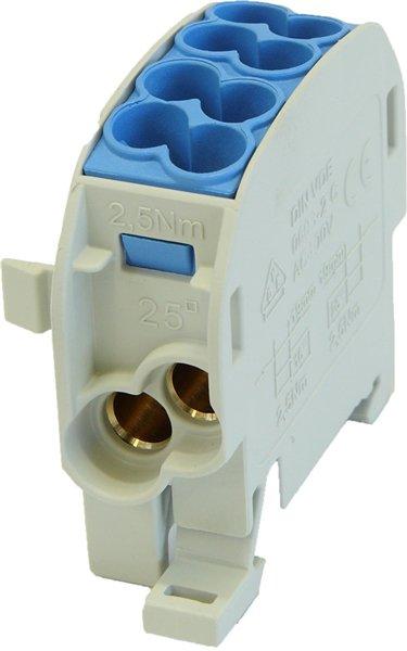 Hauptleitungsklemme BGV A2 25 mm² 1-polig blau