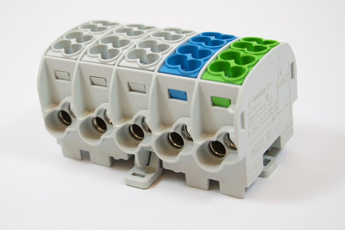 Hauptleitungsklemme BGV A2 1000V AC/DC 5-polig PA6 anreihbar