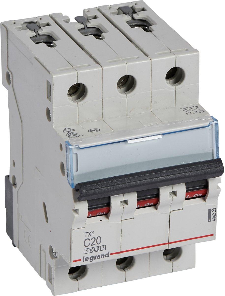 LS-Schalter TX3 C-Charakteristik 20A 3P 10kA 400VAC 3TE