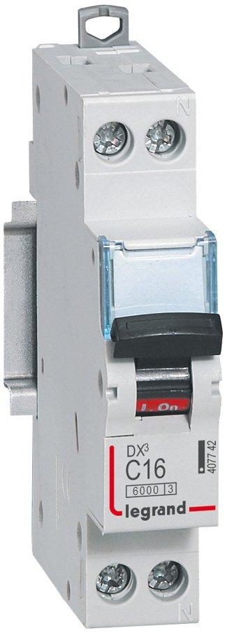 LS-Schalter DX3 C-Charakteristik 16A  1P+N 6kA 230VAC 1TE
