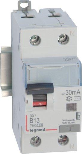 FI / LS Schutzschalter DX3 B 13 A 1-polig + N 6 kA 30 mA AC 230 V AC