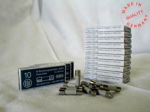 G-Sicherung Einsatz Keramik träge 5 x 20 mm 0,315 A