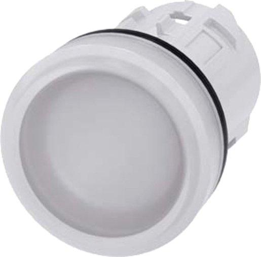 Leuchtmelder 22mm rund KST weiß Linse Glatt