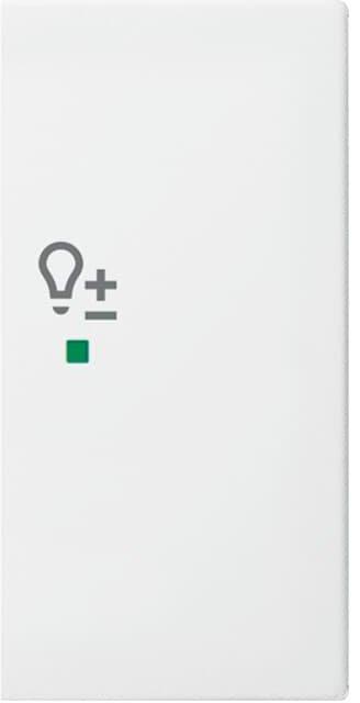 Wippe 2-fach rechts mit Symbol Dimmer Symbol Dimmen alpinweiß - balance&nbsp;SI
