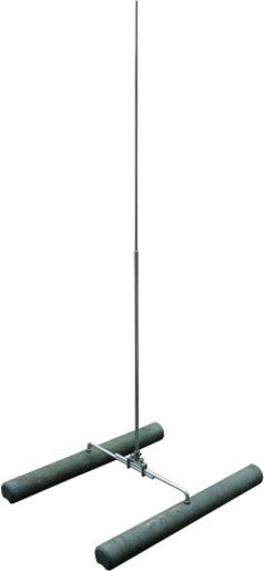 Fangstange Al mit Grundgestell für Trapezdächer D 16/10mm L 2000mm