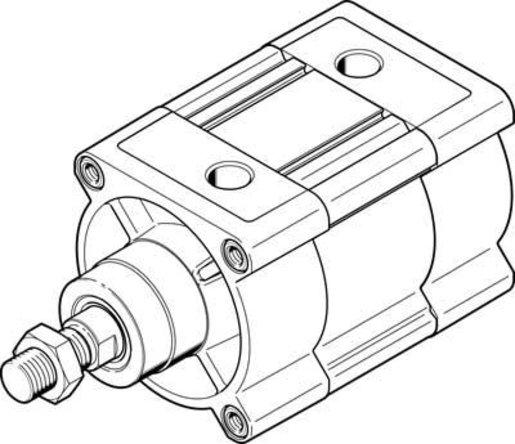 DSBC Normzylinder Kolben-dm 100 mm / Hub 500 mm / PPS - Dämpfung