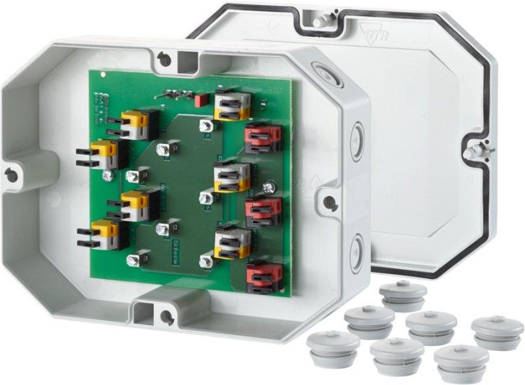 M-Bus Verteiler IP65 MYD-Bus 24V 10A 1,5mm² grau