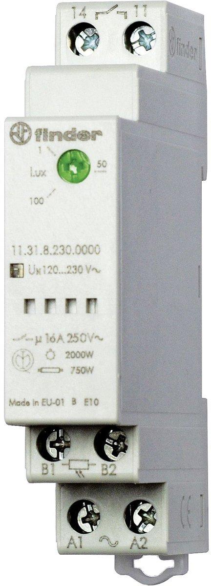 Dämmerungsschalter Reiheneinbau 17,5mm 1-polig 16A inkl. AP Lichtsensor 011.02