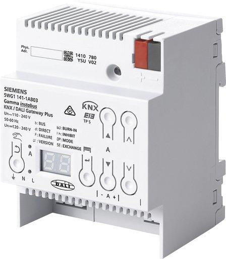KNX DALI Gateway plus 1-Kanal für 64 elektronische Vorschaltgeräte (EVGs) REG