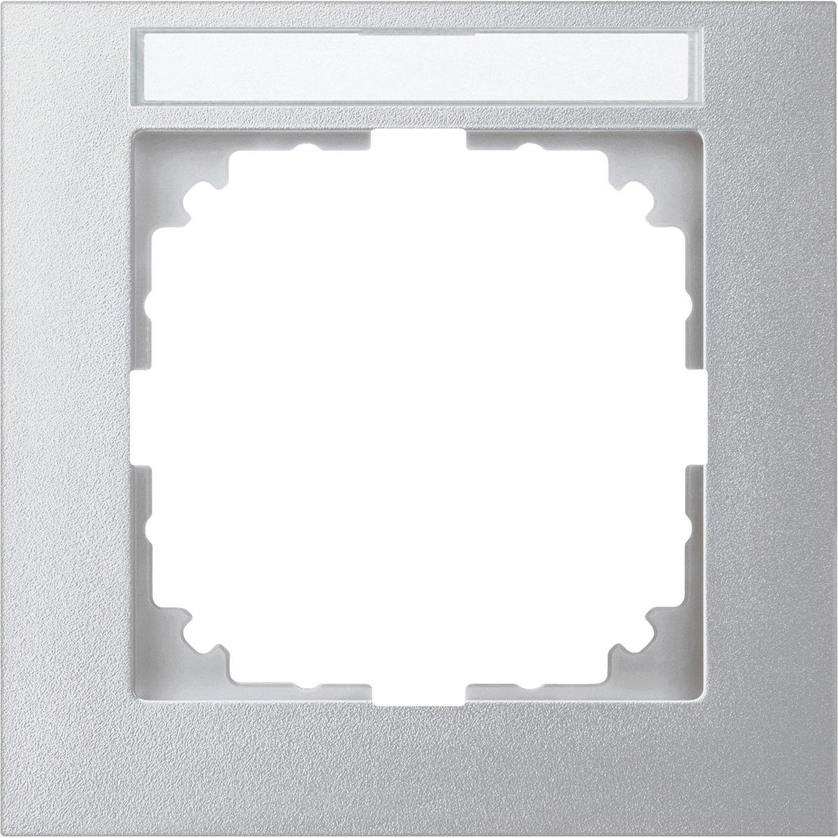 M-PureAbdeckrahmen 1-fach aluminium mit Beschriftungsträger