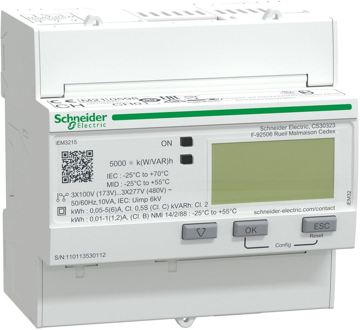 Energiezähler 3-phasig 5A mit Teilzähler 4 Tarife MID konform