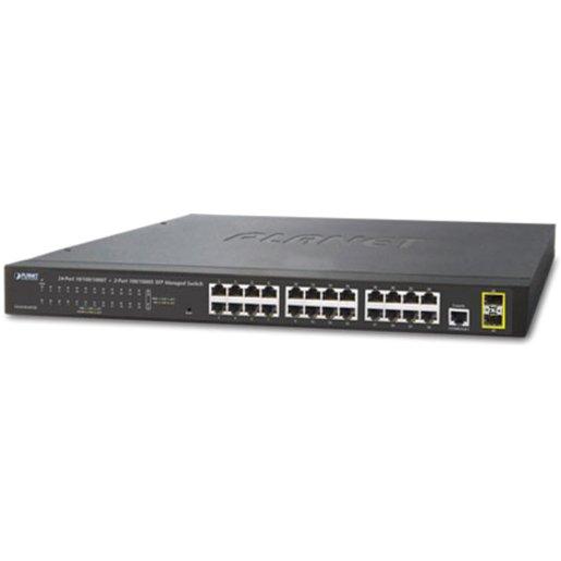 24-Port Layer 2 Managed Gigabit Ethernet Switch W/2 SFP Interfaces