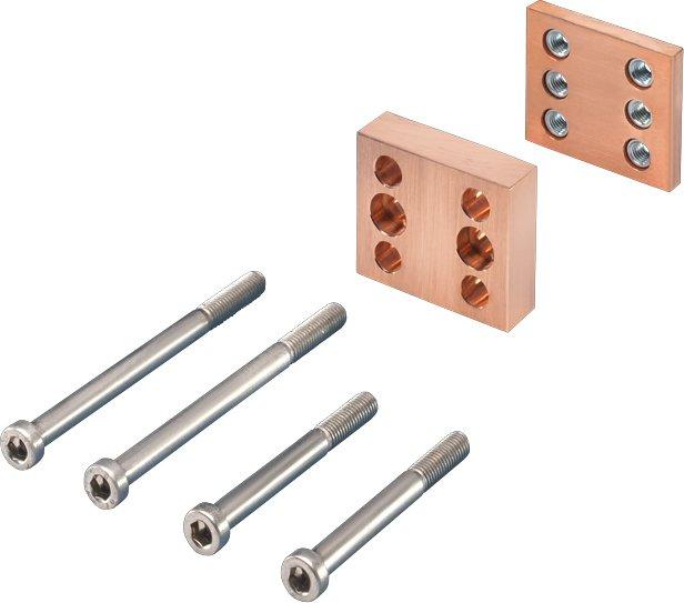 Kontaktstück für Flat-PLS für 3 oder 4 Flachschienen B=100 mm