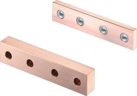 Längsverbinder E-Cu für Flat-PLS für 2 Flachschienen ohne Schraube