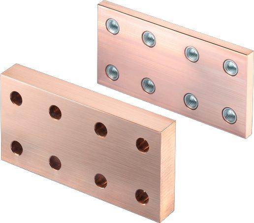 Längsverbinder E-Cu für Flat-PLS für 3 oder 4 Flachschienen ohne Schra