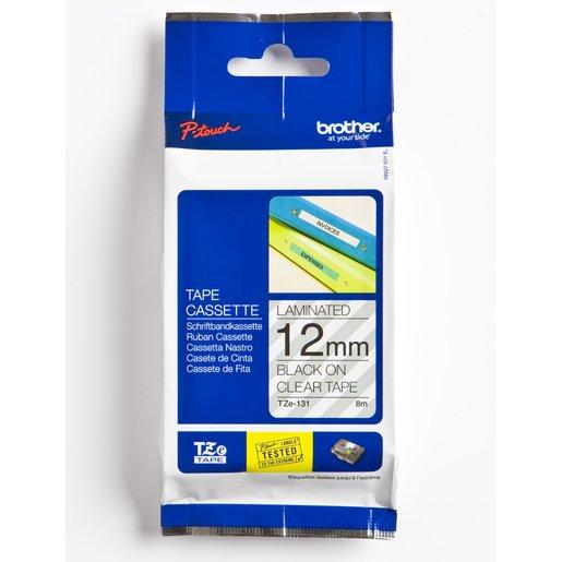 Schriftbandkassette TZe131 Bandfarbe trans Schriftfarbe schwarz, 12 mm