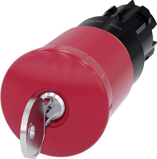 Pilzdrucktaster 22mm rund KST ROT 40mm Schloss CES Schliess-Nr. SSG10