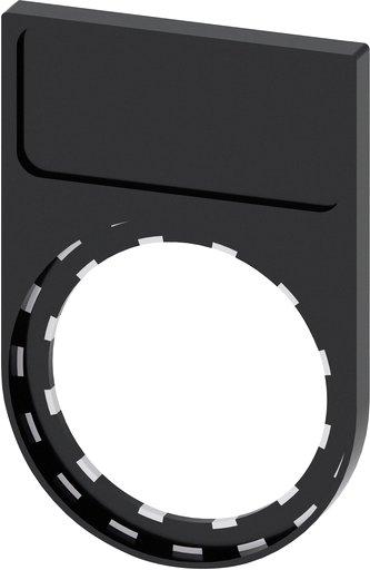 Schildträger Rahmen abgerundet SW für Schild 12,5 x 27mm zum Kleben