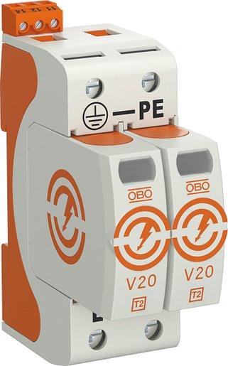 Überspannungsableiter V20 2-polig mit FS 280 V