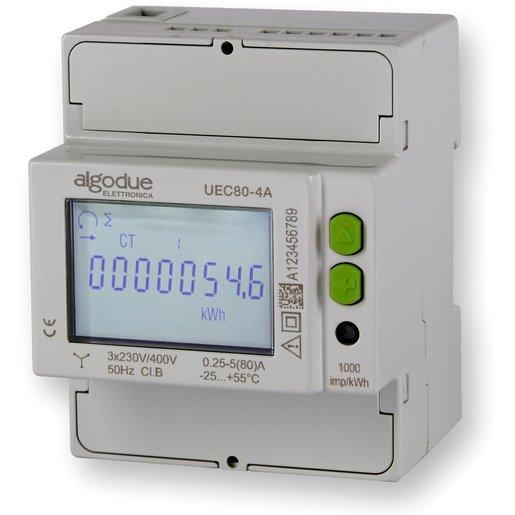Drehstromzähler UEC80 5(80)A MID geeicht 4TE LC-Display