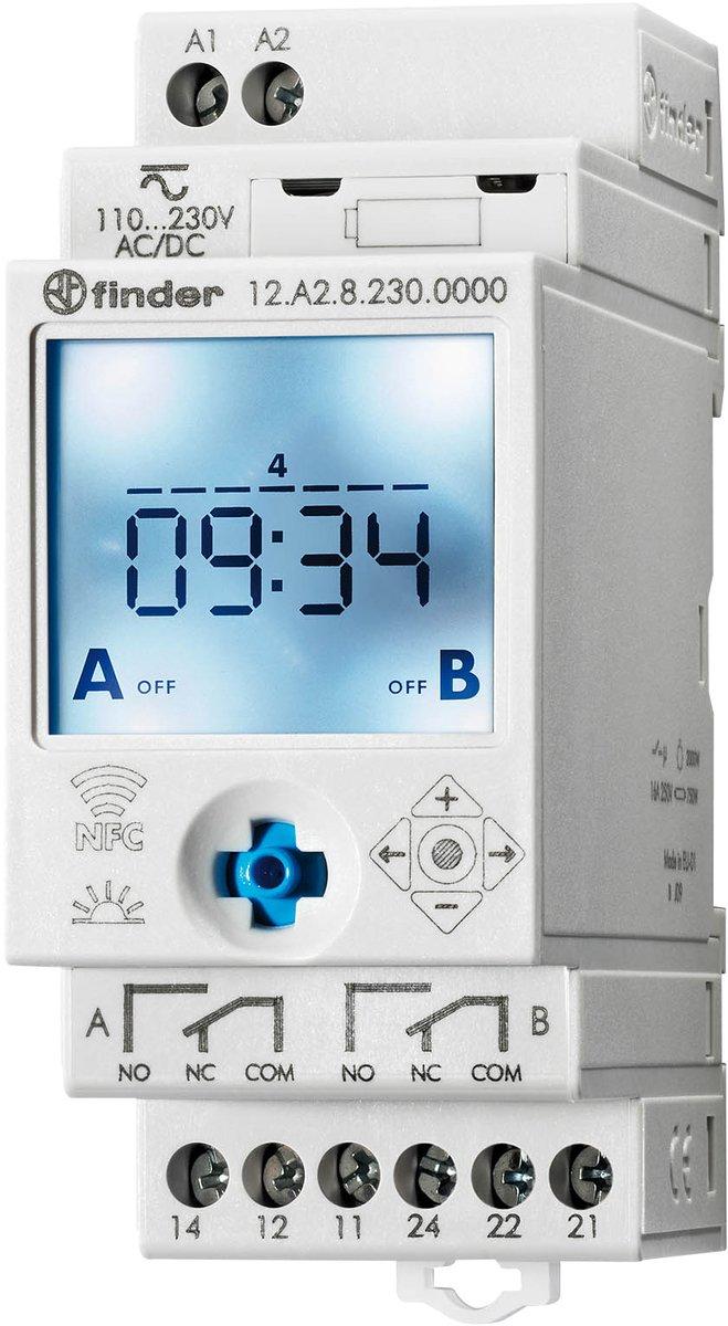 Schaltuhr Reiheneinbau 1W - Astro Joystick / NFC programmierbar Android / iOS