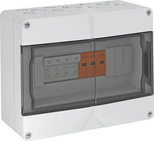 PV Systemlösung im Gehäuse mit 4 Sicherungshaltern V25 900V