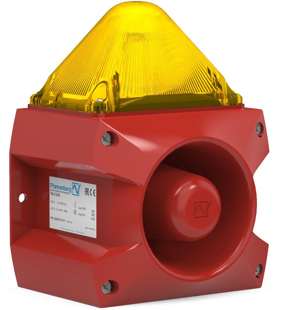 Blitzschallgeber PATROL-Serie 105 dB(A) - Gehäuse ROT / Haube ROT