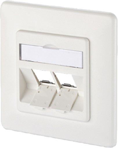Keystone Anschlussdose UP 2 Port unbestückt reinweiß