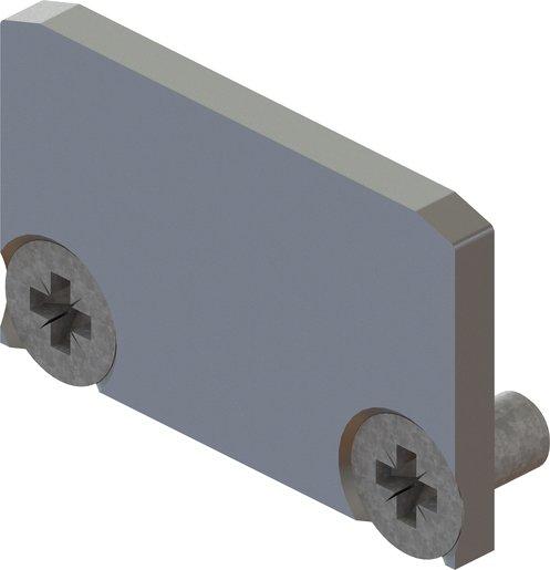 BLine Select XT002 Endkappe silber für Profil XT02 und Abdeckung ohne Bohrung