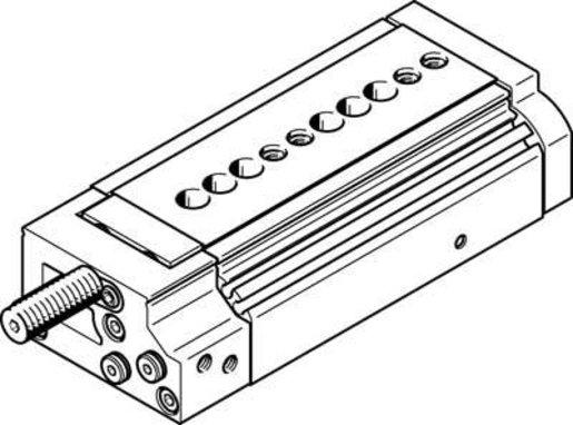 Mini-Schlitten Kugel-Käfig-Führung Baugr. 16 mm / Hub 50 mm P1-Dämpf.