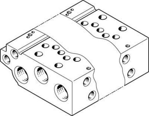 Anschlussleiste für VUVG Rastermaß: 10,5 mm für 2 Pneumatikventile
