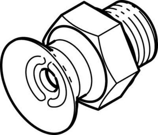 Vakuumsauger Sauger-dm: 15 mm / Volumen: 245,4 cm³ Nitrilkautschuk