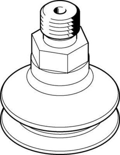 Vakuumsauger Sauger-dm: 55 mm / Volumen: 30,4 cm³ PUR