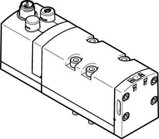 Magnetventil 5/2 Wege monostabil Flansch Ventilart B-M52 24V DC