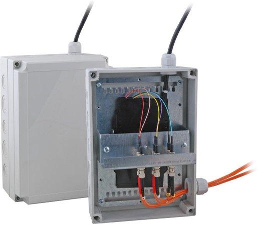 LWL Spleißbox Gehäuse IP66 grau