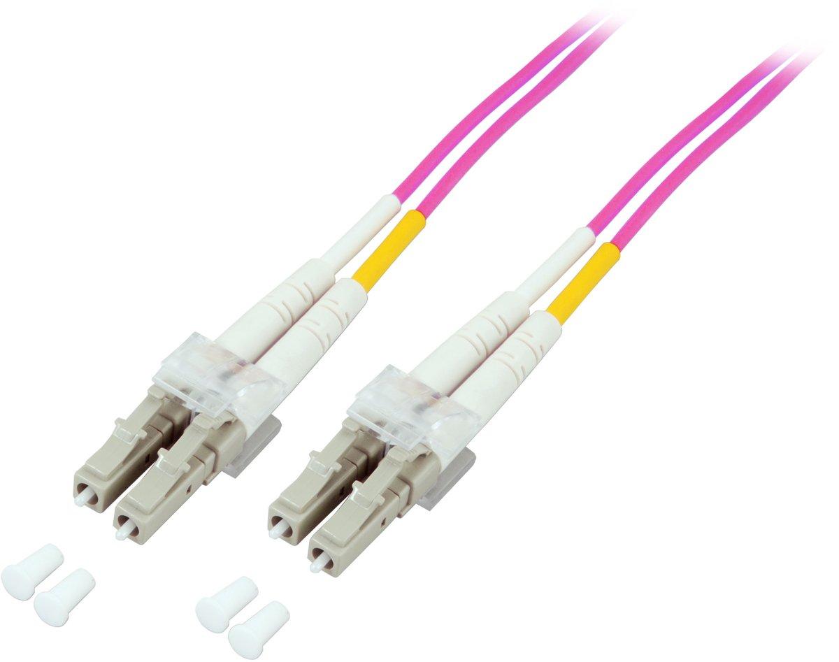 LWL Patchkabel Duplex Jumper LC / LC 50 / 125µ 5 m OM4 LSZH violett