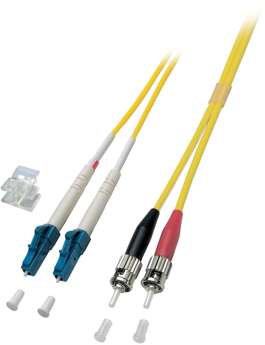LWL Patchkabel Duplex Jumper LC / ST 9 / 125µ 7,5 m OS2 LSZH gelb