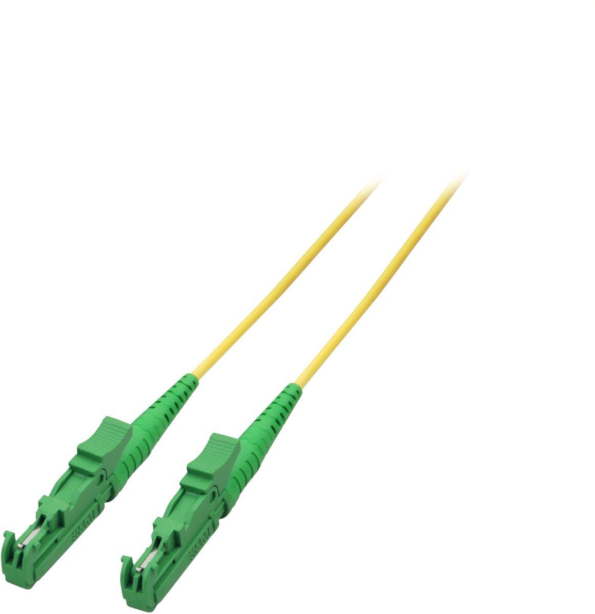 LWL Patchkabel Simplex Jumper 2xE2000/APC8° 0,5 m OS2 LSZH gelb