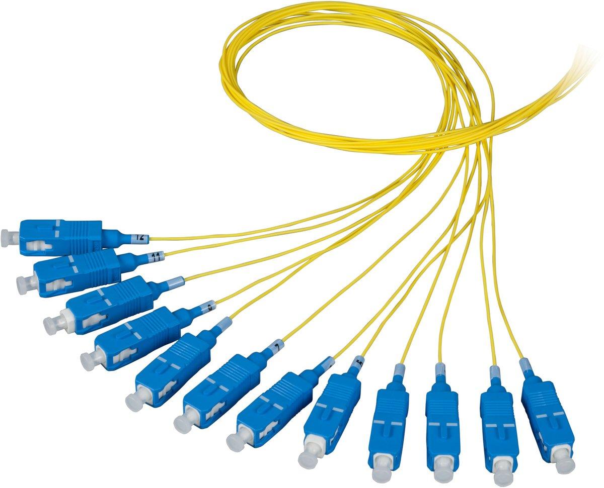 Faserpigtail SC 9 / 125µ OS2 yellow 2m