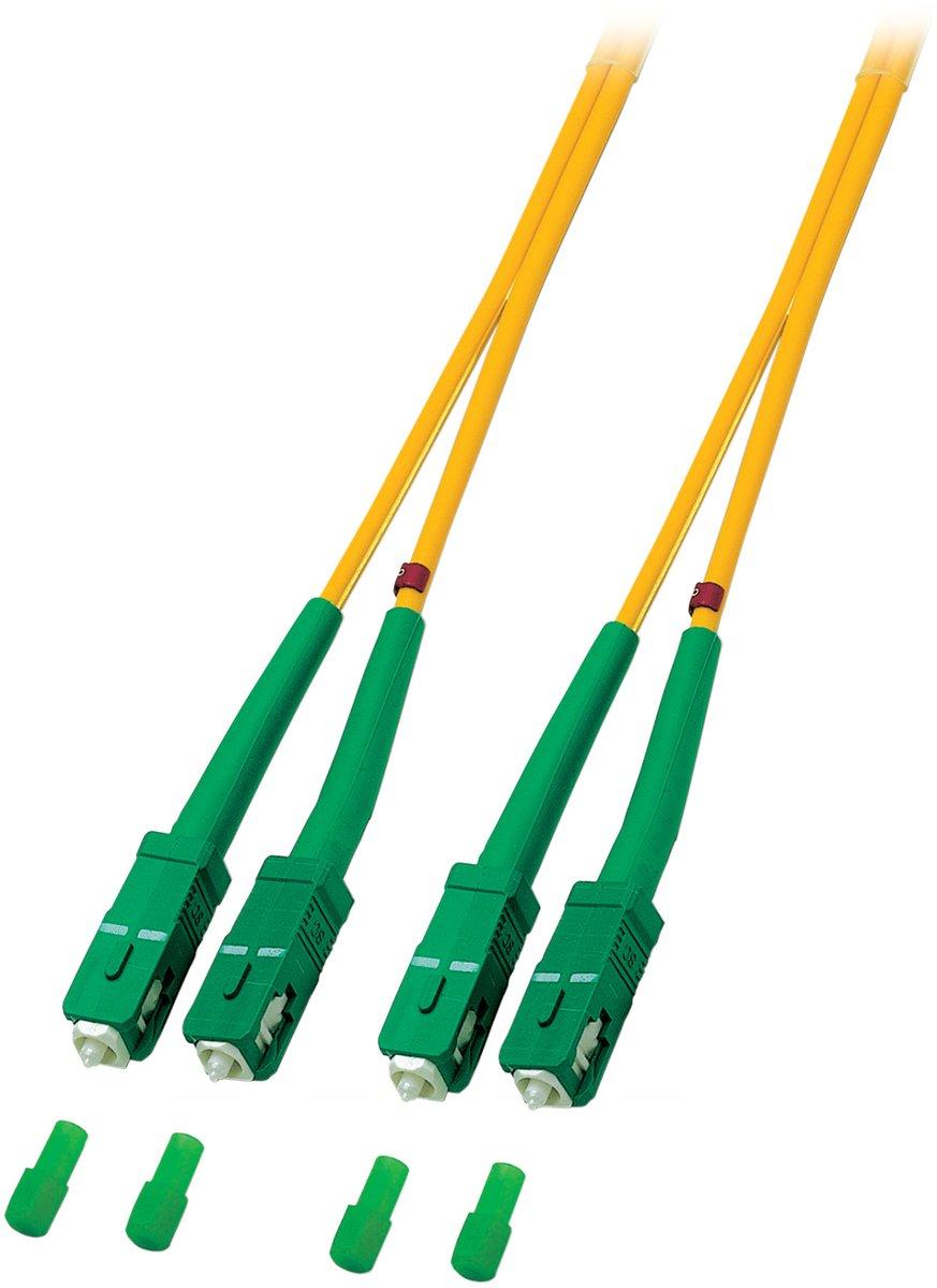 LWL Patchkabel Duplex Jumper SC-APC8°/SC-APC8° 9/125µ 7,5 m OS2 LSZH gelb